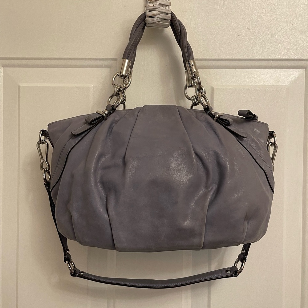 Coach | Madison Pleated Sophia Slate Gray Hand/Shoulder/Crossbody Bag
